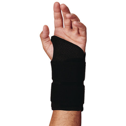 Proflex 4015 Wrist Brace Support With Double Strap, Medium, Fits Left Hand, Black