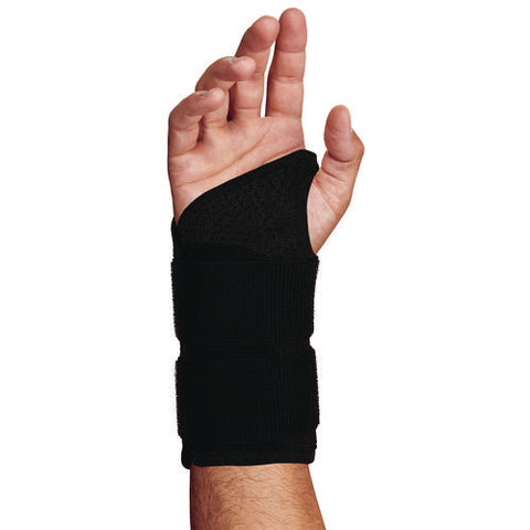 Proflex 4015 Wrist Brace Support With Double Strap, Large, Fits Right Hand, Black