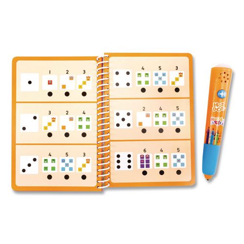 Hot Dots Numberblocks Activity Book With Interactive Pen, Number Recognition 1-10, 75 Activities, Pre-k To K, 60 Pages