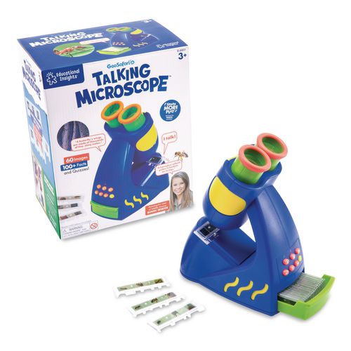 Geosafari Jr. Talking Microscope, Ages 3 And Up, 5x Magnification, Blue