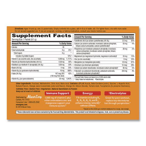 Vitamin C Drink Mix, 1,000 Mg Vitamin C, Super Orange, 60/pack