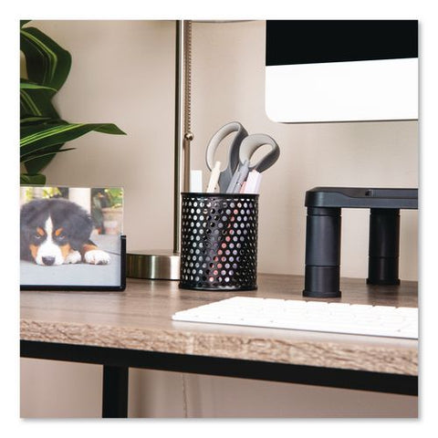 Metal Pen Holders, 3.25" Dia X 4"h, Black, 3/pack