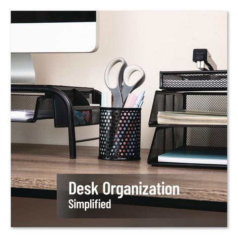 Metal Pen Holders, 3.25" Dia X 4"h, Black, 3/pack