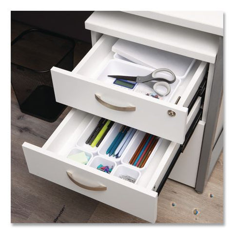 Eight-piece Plastic Drawer Organizer, White