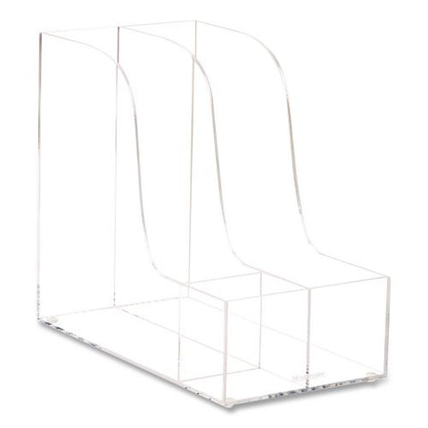 3-compartment Desk Organizer, 6 X 11 X 9.75, Clear, Acrylic