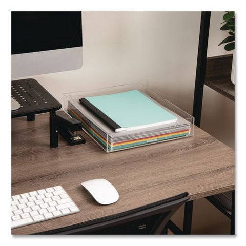 Acrylic Desk Tray, 10.25" X 12.5" X 2", Clear