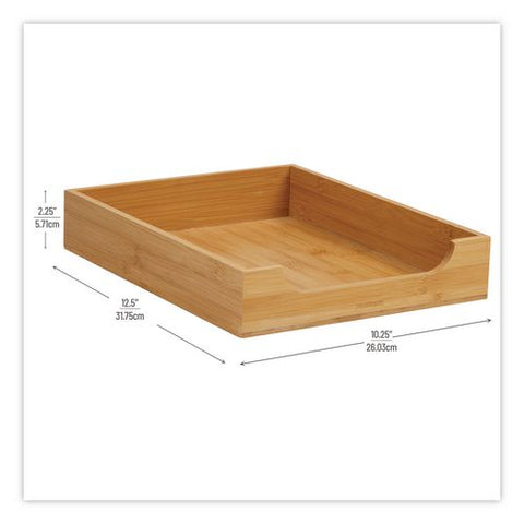 Desk Tray, 1 Section, Letter Size Files, 10.25 X 12.5 X 2.25, Brown