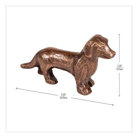 Dachshund Figurine, 3 X 4 X 1.75, Antique Brass