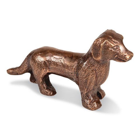 Dachshund Figurine, 3 X 4 X 1.75, Antique Brass