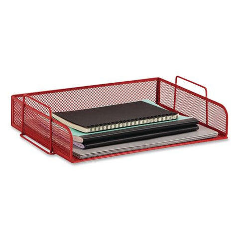 Metal Mesh Stackable Letter Tray, 4 Sections, Letter Size, 13.25 X 9.75 X 11.25, Assorted
