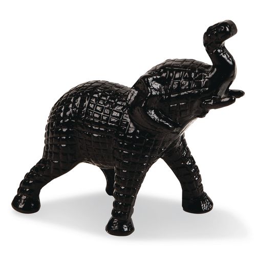 Lucky Wealth Elephant Figurine, 2 X 6.5 X 4.5, Black