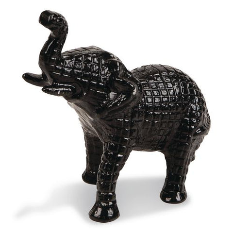 Lucky Wealth Elephant Figurine, 2 X 6.5 X 4.5, Black