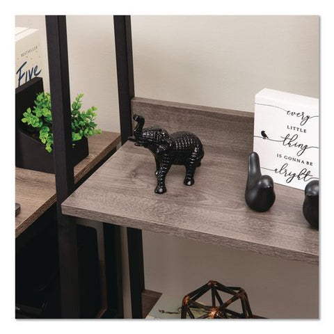 Lucky Wealth Elephant Figurine, 2 X 6.5 X 4.5, Black