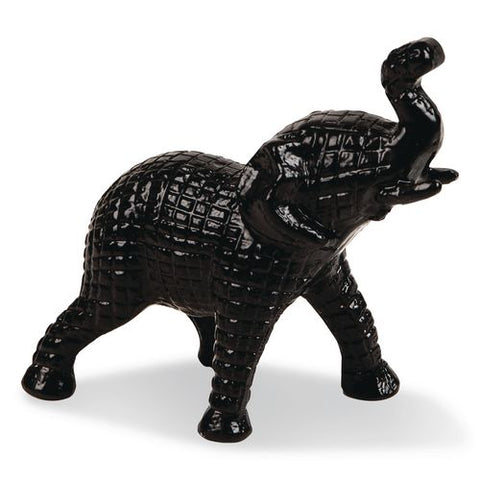 Lucky Wealth Elephant Figurine, 2 X 6.5 X 4.5, Black