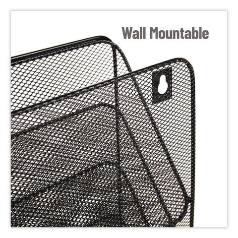7-compartment Metal Desk Shelf, 12.5 X 4 X 16.5, Black