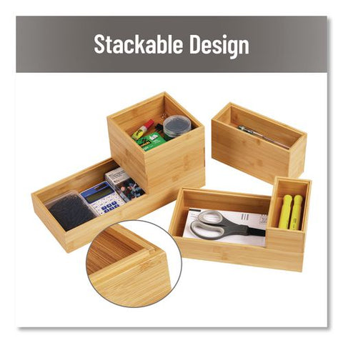 Mind Reader Desk Organizer Set, Brown, Rayon, 7 Pieces