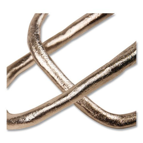 Geometric Infinity Sculpture, 3 X 8 X 6.25, Gold