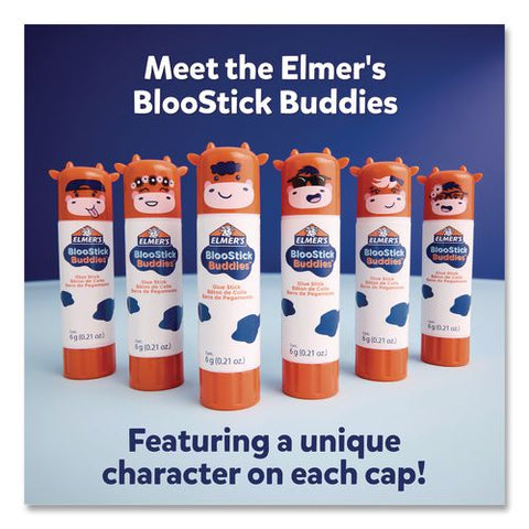Bloostick Buddies Washable Removable Glue Sticks, 0.21 Oz, Dries Clear, 48/box