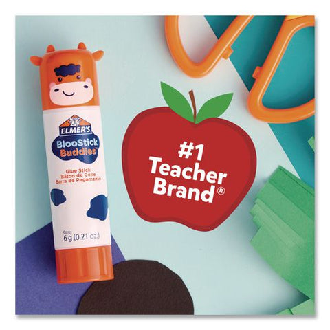 Bloostick Buddies Washable Removable Glue Sticks, 0.21 Oz, Dries Clear, 48/box