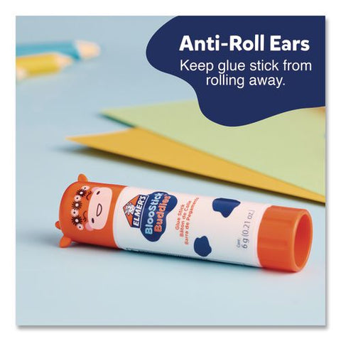 Bloostick Buddies Washable Removable Glue Sticks, 0.21 Oz, 4/pack