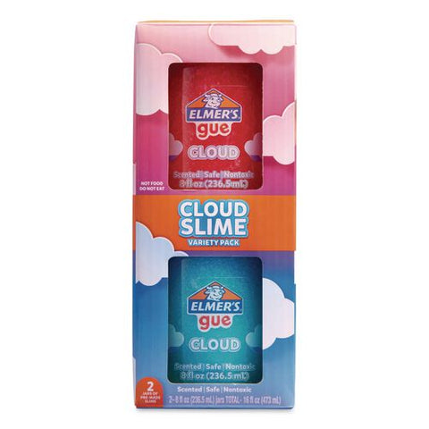 Gue Premade Cloud Slime, Blue/pink, 2/pack