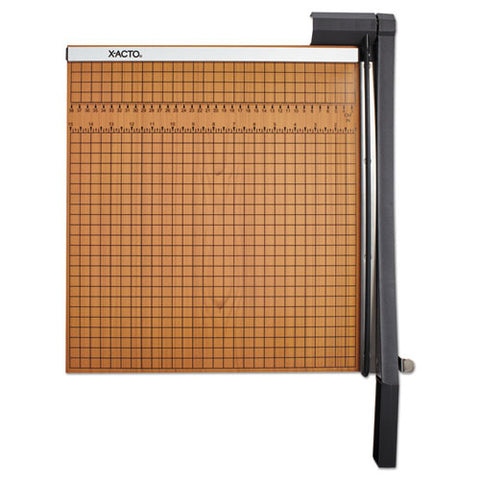 Square Commercial Grade Wood Base Guillotine Trimmer, 15 Sheets, 15" Cut Length, 15 X 15