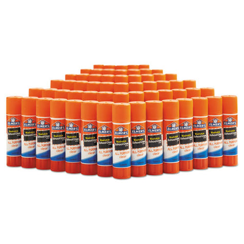 Washable School Glue Sticks, 0.24 Oz, Applies And Dries Clear, 60/box