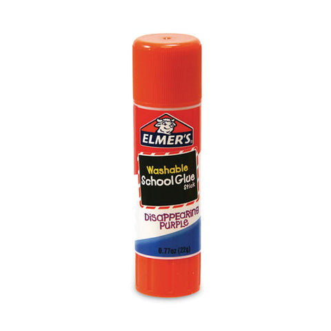 School Glue Stick, 0.77 Oz, Applies Purple, Dries Clear, 6/pack