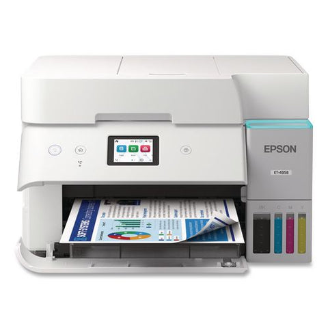 Ecotank Et-4958 Wireless Aio Color Supertank Printer, Copy/fax/print/scan