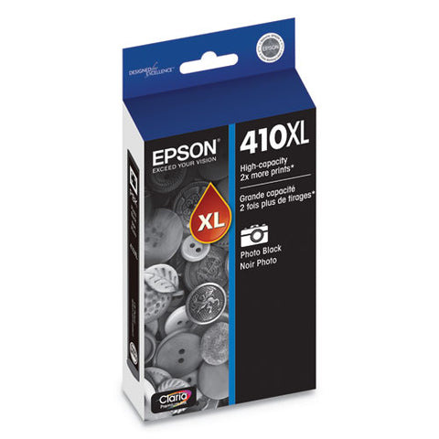 T410xl120-s (410xl) Claria High-yield Photo Ink, 500 Page-yield, Black