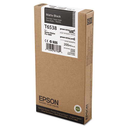 T653800 Ultrachrome Hdr Ink, Matte Black