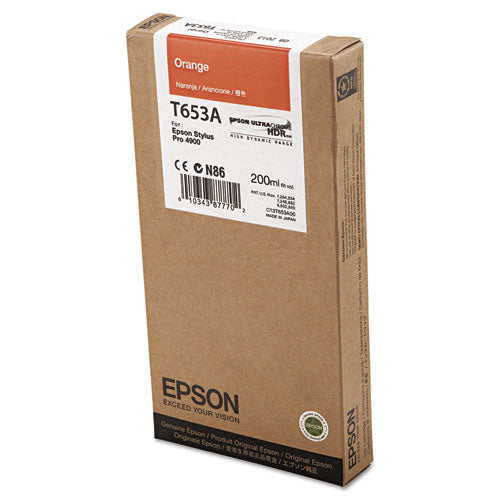 T653a00 Ultrachrome Hdr Ink, Orange