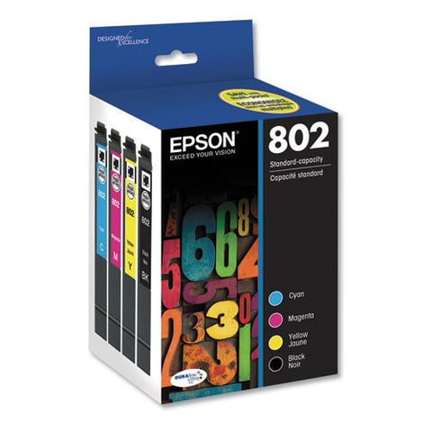 T802120-bcs (802) Durabrite Ultra Ink, 650/900 Page-yield, Black/cyan/magenta/yellow