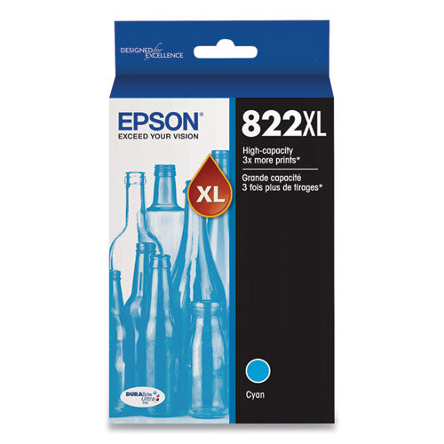 T822xl220-s (t822xl) Durabrite Ultra High-yield Ink, 1,100 Page-yield, Cyan