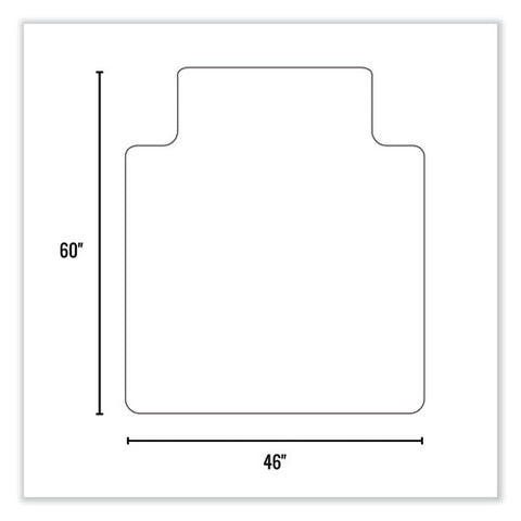 Everlife Chair Mat For High Pile Carpet With Lip, 46 X 60, Clear