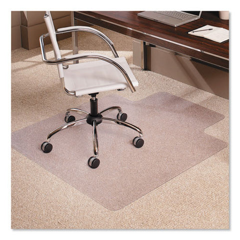 Everlife Moderate Use Chair Mat For Low Pile Carpet, Rectangular With Lip, 36 X 48, Clear