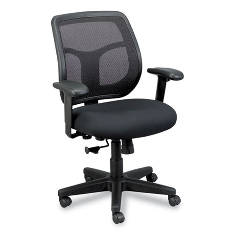 Apollo Mid-back Mesh Chair, 18.1" To 21.7" Seat Height, Black