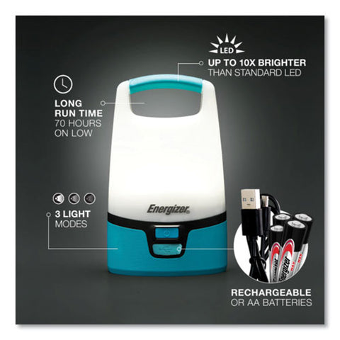 Vision Hybrid Lantern, 4 Aa (sold Separately), 1 Rechargeable Lithium Ion (sold Separately), Teal/white