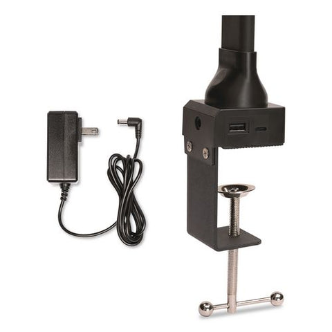 Wellness Series Led Desk Lamp, Articulating Neck, 17.5" High, Black