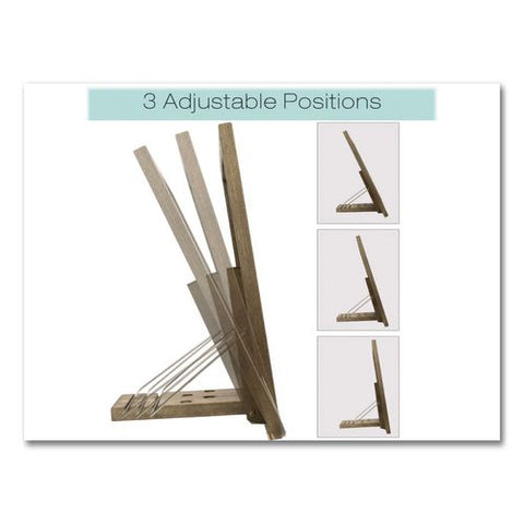 Magnetic Tabletop Chalkboard, Black Surface, Brown Wood Frame, 11 X 15