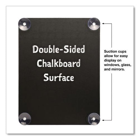 Window Chalkboard, Black Surface, 10.5 X 14