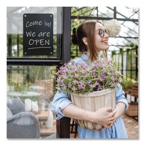 Window Chalkboard, Black Surface, 10.5 X 14