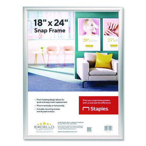 Poster Holder, Aluminum, 18 X 24, Silver