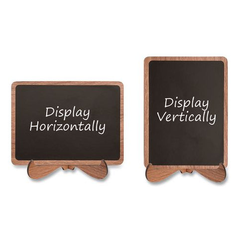 Mini Chalkboards, Black Surface, Brown Frame, 2.9 X 3.9, 10/pack
