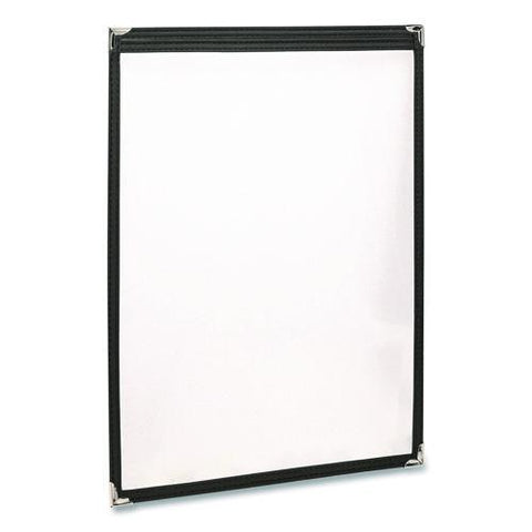 Menu Holder For 11 X 17 Menus, Portrait Orientation, 11.7 X 18, Clear/black/silver