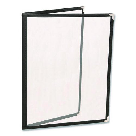 Menu Holder For 8.5 X 11 Menus, Portrait Orientation 4-view, 9.6 X 11.9, Clear/black/silver