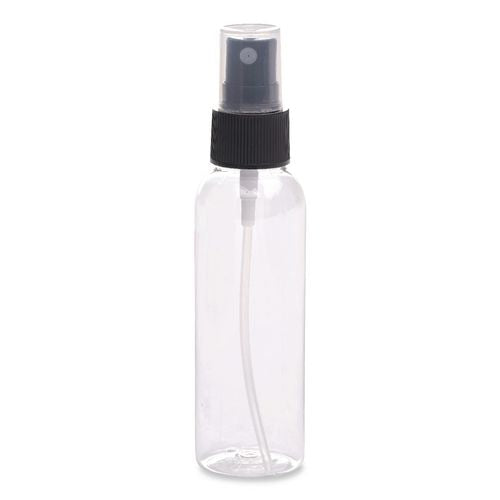 Travel Toiletry Spray Bottle, 2 Oz, Clear With Black Spray Nozzle