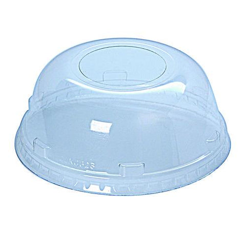 Kal-clear/nexclear Drink Cup Lids, Squat Dome Lid With 1.75" Hole, Fits 32 Oz Cold Cups, Plastic, Clear, 500/carton