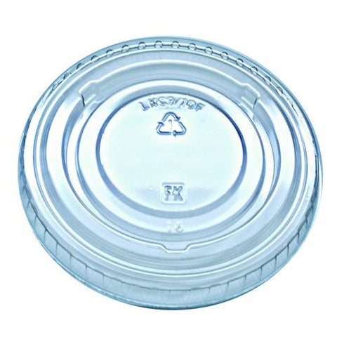 Kal-clear/nexclear Drink Cup Lids, Flat Lid With No Slot, Fits 9 To 10 Oz Cold Cups, Clear, 2,500/carton