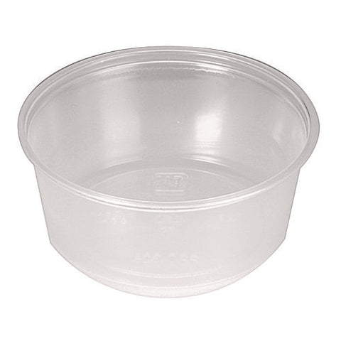 Portion Cups, 3.25 Oz, Translucent, 125/sleeve, 20 Sleeve/carton